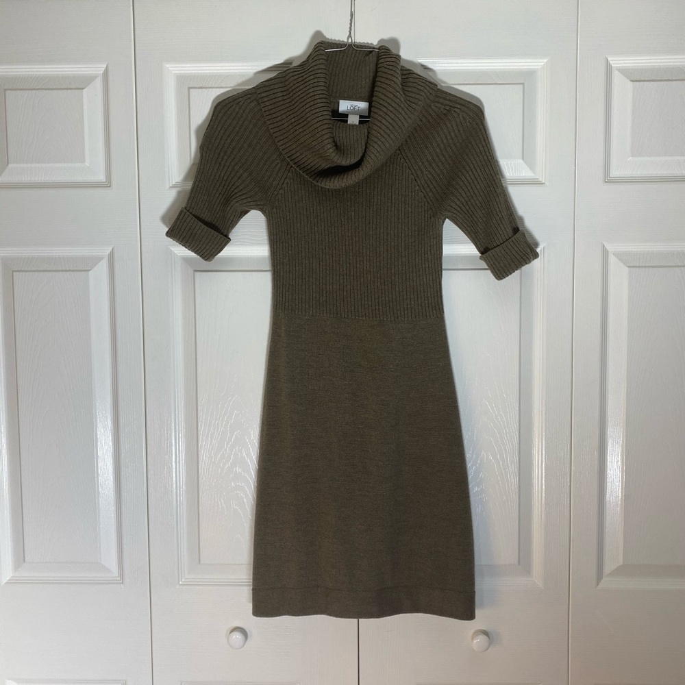 Loft Brown Sweater Dress - Small